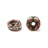 Brass Rhinestone Spacer Beads X-RB-A014-L6mm-01R-NF-2