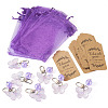 10Pcs Butterfly Acrylic  Pendant Decorations HJEW-TAC0071-3