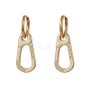 Rack Plating Alloy Hollow Out Teardrop with Word Fashion Dangle Hoope Earrings EJEW-JE05201-01-1