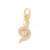 Rack Plating Brass Clear Cubic Zirconia Pendants KK-Z060-01G-01-1