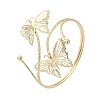 Butterfly Alloy Arm Cuff Bangles for Girl Women AJEW-A063-01I-G-4
