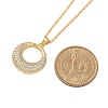 Brass Micro Pave Cubic Zirconia Pendant Necklaces for Women LS-NJEW-U020-01G-01-5