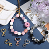 40Pcs 4 Colors Heart Shape Zinc Alloy Swivel Lobster Clasp FIND-SP0002-60-4