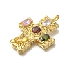 Ion Plating(IP) 304 Stainless Steel Colorful Rhinestone Pendants STAS-C105-11G-2
