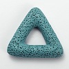 Synthetic Lava Rock Big Triangle Pendants G-O025-04B-1