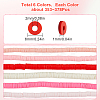 6 Strands 6 Colors Flat Round Handmade Polymer Clay Beads CLAY-SC0002-26-2