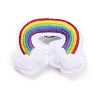 Rainbow with Cloud Cotton & Non-Woven Fabric Brooch LS-JEWB-A003-01-4