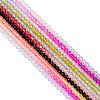 10 Strands 10 Colors Transparent Gradient Color Glass Beads Strands GLAA-TA0001-56-2