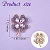 Cubic Zirconia Clover Brooch Pin JBR105D-3
