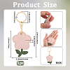 1Pc PU Leather Pendants Keychain KEYC-SP0001-47B-2