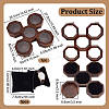 1Pcs 5-Slot Octagonal Acacia Wood Plexiglass Visible Window Watch Organizer Boxes CON-OC0001-72-2