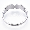 Non-Tarnish 304 Stainless Steel Wing Adjustable Ring for Women LS-RJEW-T027-10P-4