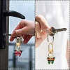 6Pcs Butterfly Alloy Enamel Pendant Decorations HJEW-YW00062-01-6