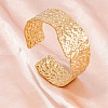 Stylish European and American Hammered 304 Stainless Steel Cuff Bangles for Women WR2776-2-1