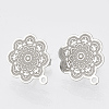 Non-Tarnish 304 Stainless Steel Stud Earring Findings STAS-S079-39B-1