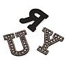 Alphabet Resin Rhinestone Patches DIY-TAC0005-45H-4