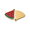 Fruit Seris 304 Stainless Steel Enamel Charms STAS-U060-03G-15-2