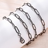 Brass Paperclip Chains Necklaces for Women NJEW-D302-69B-3