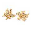 Brass Micro Pave Cubic Zirconia Pendants KK-M243-22G-3
