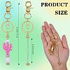 16Pcs Alloy Beadable Bar Keychain for DIY Crafts Jewelry Making KEYC-SZ0001-17PG-2