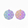 Ion Plating(IP) 304 Stainless Steel Filigree Pendants STAS-S108-110-2