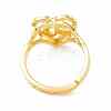 Real 18K Gold Plated Brass Alphabet Adjustable Rings RJEW-M139-18B-3