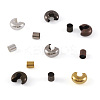 Brass Crimp Beads Covers and Crimp Beads KK-TA0007-03-2