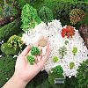 8 Style Plastic Tree & Grass & Fences & Street Lamp & Bench Model AJEW-CA0001-63-3