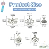 35Pcs 5 Styles Tibetan Style Alloy Pendants FIND-YW0005-32-3