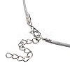 Waxed Cotton Cord Necklace Making MAK-S034-015-4