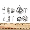 40Pcs 10 Styles Tibetan Style Alloy Pendants FIND-FP0001-23-2
