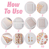 5Pcs 5 Styles Flower Pattern Ceramics Clay Water Transfer Paper AJEW-HY0002-17C-3
