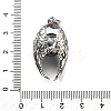Natural Obsidian Round Pendants G-K339-03AS-07-3