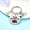 Flat Round Alloy Keychain KEYC-YW00090-05-1
