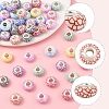 50Pcs 10 Colors Opaque Resin European Beads RESI-FS0002-19-2