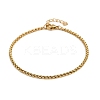 304 Stainless Steel Wheat Chain Bracelets for Unisex BJEW-K282-01A-G-4