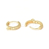 Brass Micro Pave Clear Cubic Zirconia Hoop Earring Findings KK-C018-01A-G-2