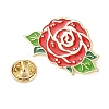 Flower Golden Enamel Pins JEWB-K012-07A-G-3