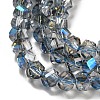 Electroplate Glass Beads Strands GLAA-Q105-04Q-3