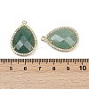 Natural Green Aventurine Faceted Pendants G-K347-12G-06-3