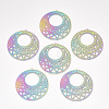 Ion Plating(IP) 304 Stainless Steel Filigree Big Pendants STAS-S108-43-1