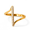 304 Stainless Steel Micro Pave Clear Cubic Zirconia Finger Rings for Women WGDBD87-02-2
