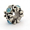 Vintage Alloy Rhinestone European Beads RB-M013-07-2