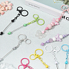 10Pcs 10 Colors Alloy Bar Beadable Keychain Clasps FIND-SC0017-20-7