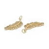 Brass Micro Pave Cubic Zirconia Pendants KK-E068-VB276-3