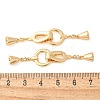 Brass Fold Over Clasps KK-L289-009G-3