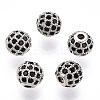 Rack Plating Brass Cubic Zirconia Beads ZIRC-S001-6mm-B03-1