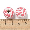 Printed Wood European Beads WOOD-G022-12B-3