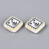 Printed Opaque Resin Beads RESI-N043-10B-2