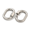 Non-Tarnish 304 Stainless Steel Screw Carabiner Lock Charms STAS-C092-08P-2